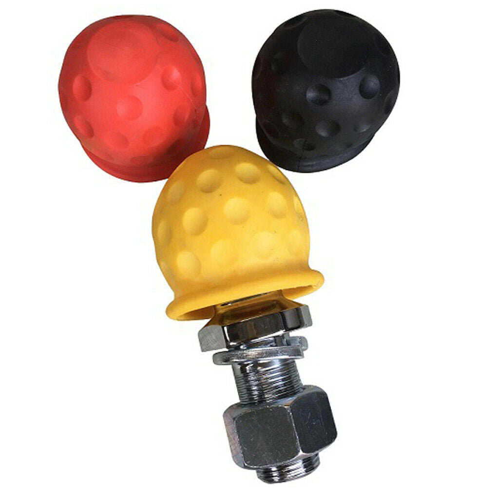 2x Towing Cap Towing Cap for Trailer Caravan Car Yellow + Black
