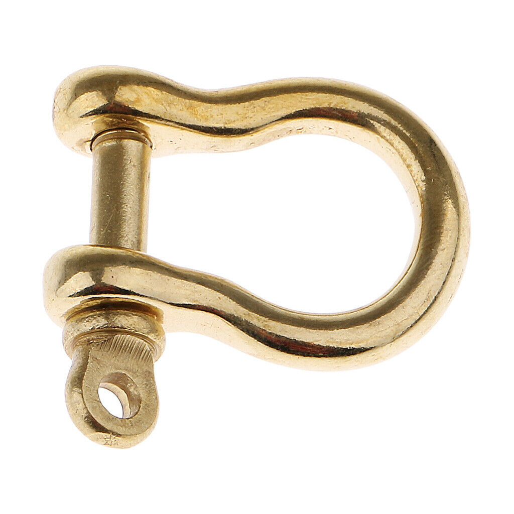 2X 1 Piece Brass O Shape Shackle Outdoor Rope Paracord Bracelet Buckle Small