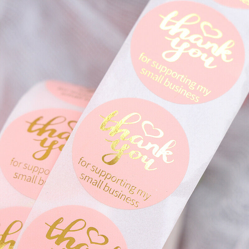 500 Pcs/Roll Thank You For Supporting My Small Business 1 Inch Gift Stick.l8