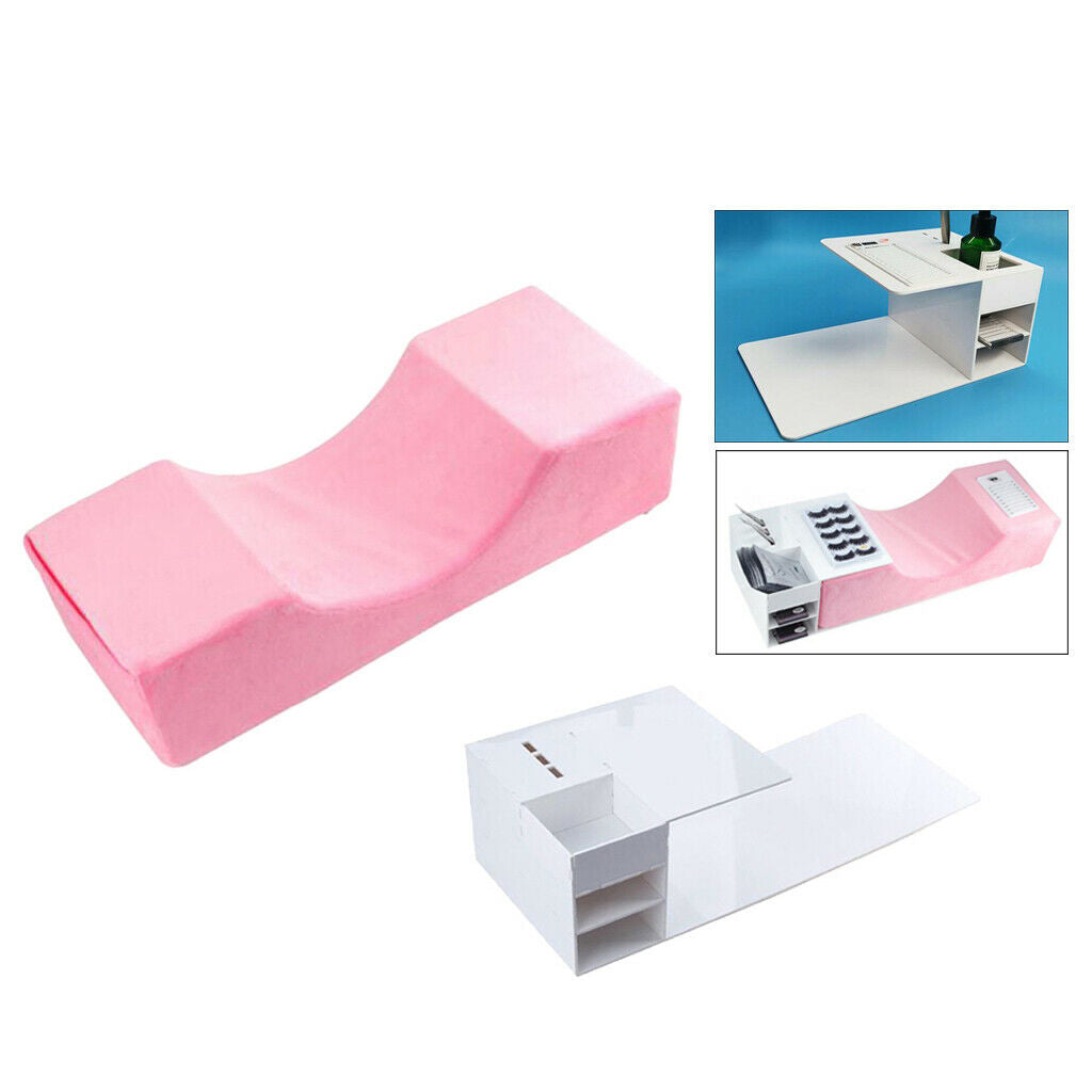 Semi Permanent Comfortable Eyelash Extension Grafting Pillow w/Shelf Kit