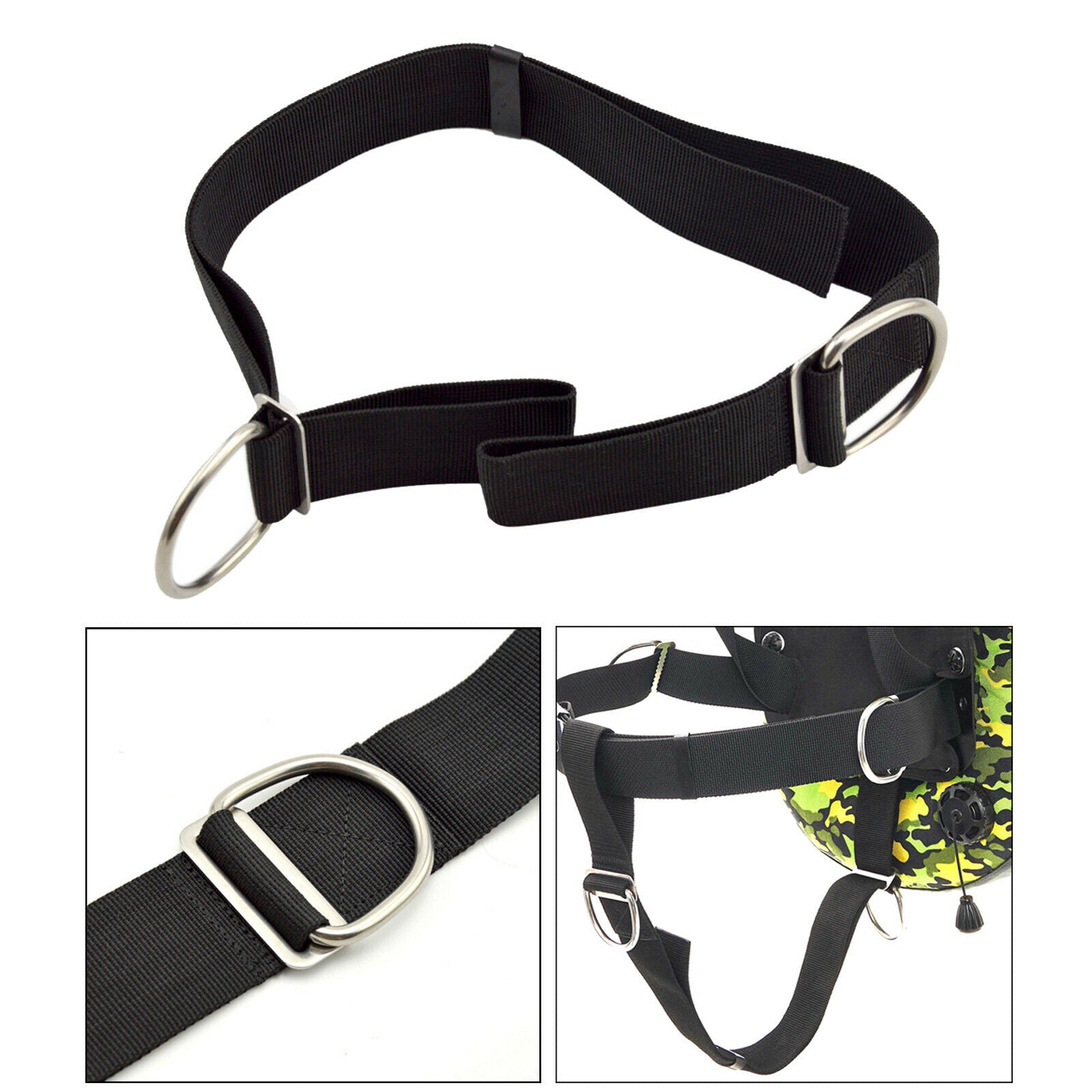 Dive Harness Crotch Strap with Loop 50mm Scuba Diving Webbing Crotch Straps
