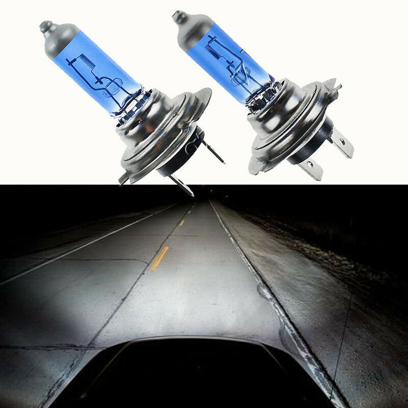 12V 2X Bright H7 100W 6000K Xenon Gas Halogen Headlight White Light Lamp Bulbs C
