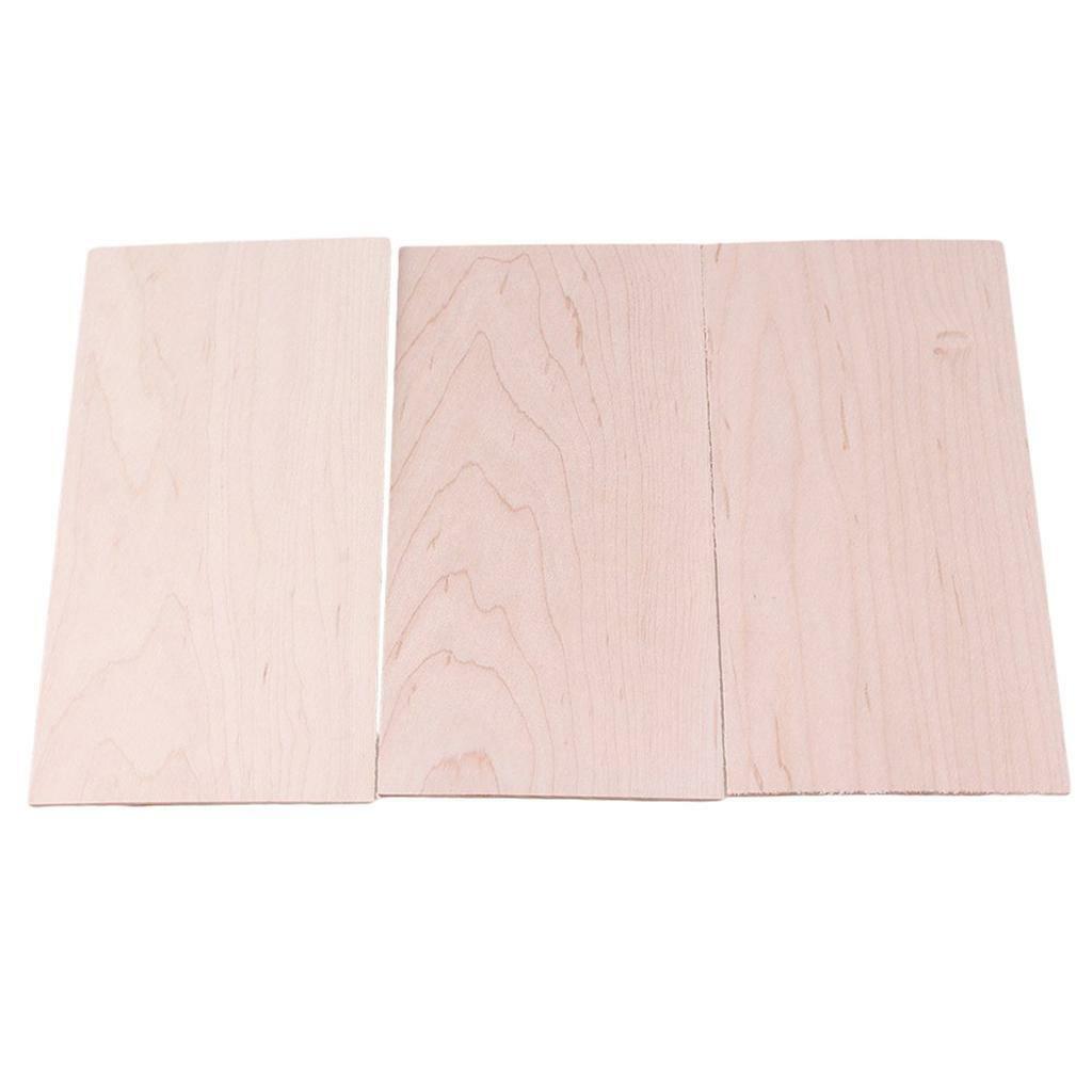 3Pc Maple Head Veneer Headplate Headstock Luthier Tonewood for Guitar Making
