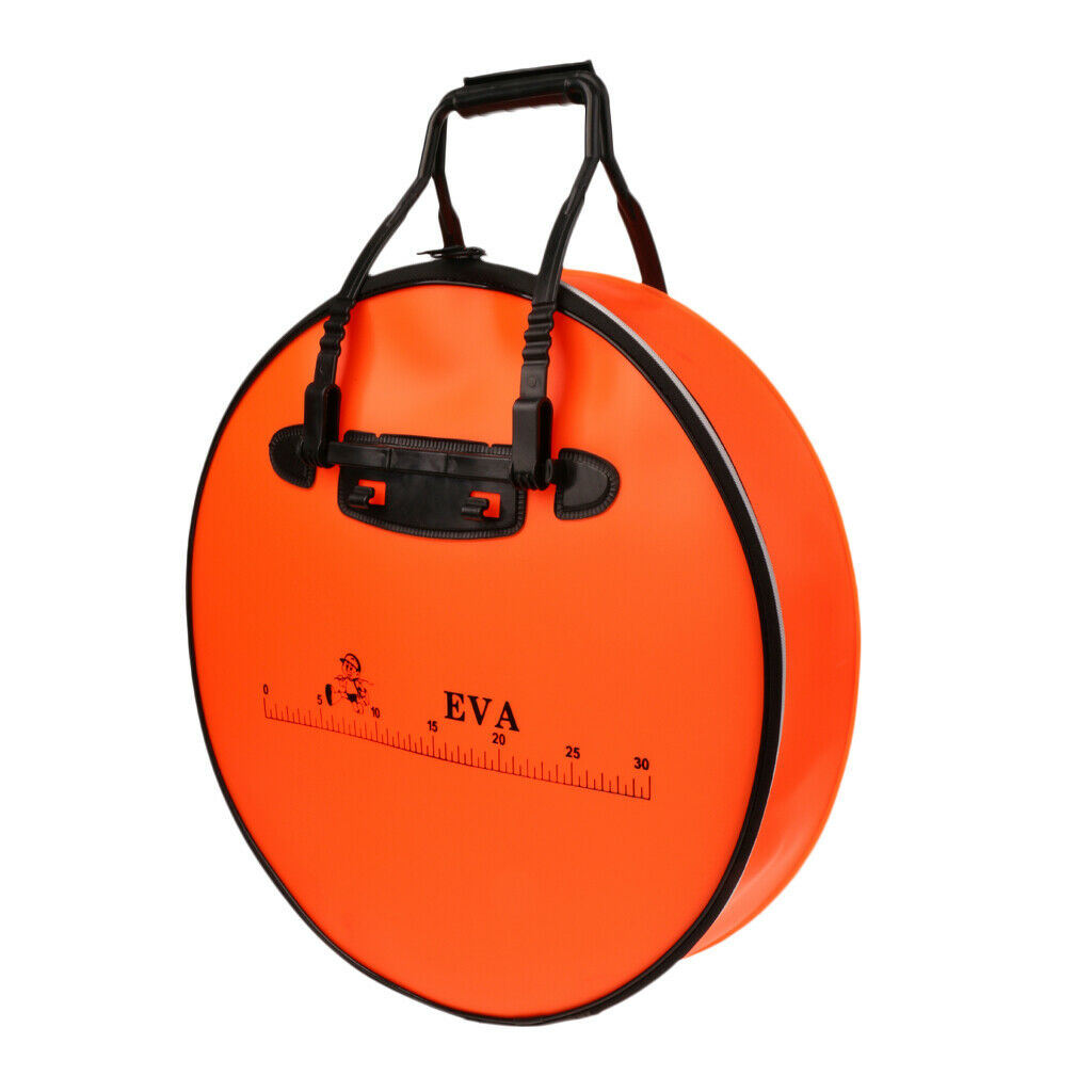 Fishing Tackle Bag EVA Fish Bucket Handbag Waterproof Fish Package Orange S