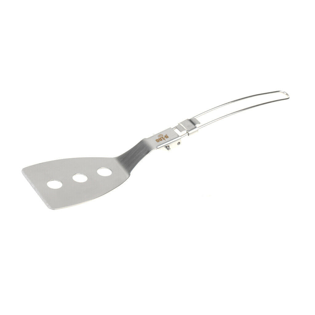 Portable Folding Outdoor Spatula Stainless Steel for Camping Cooking Use