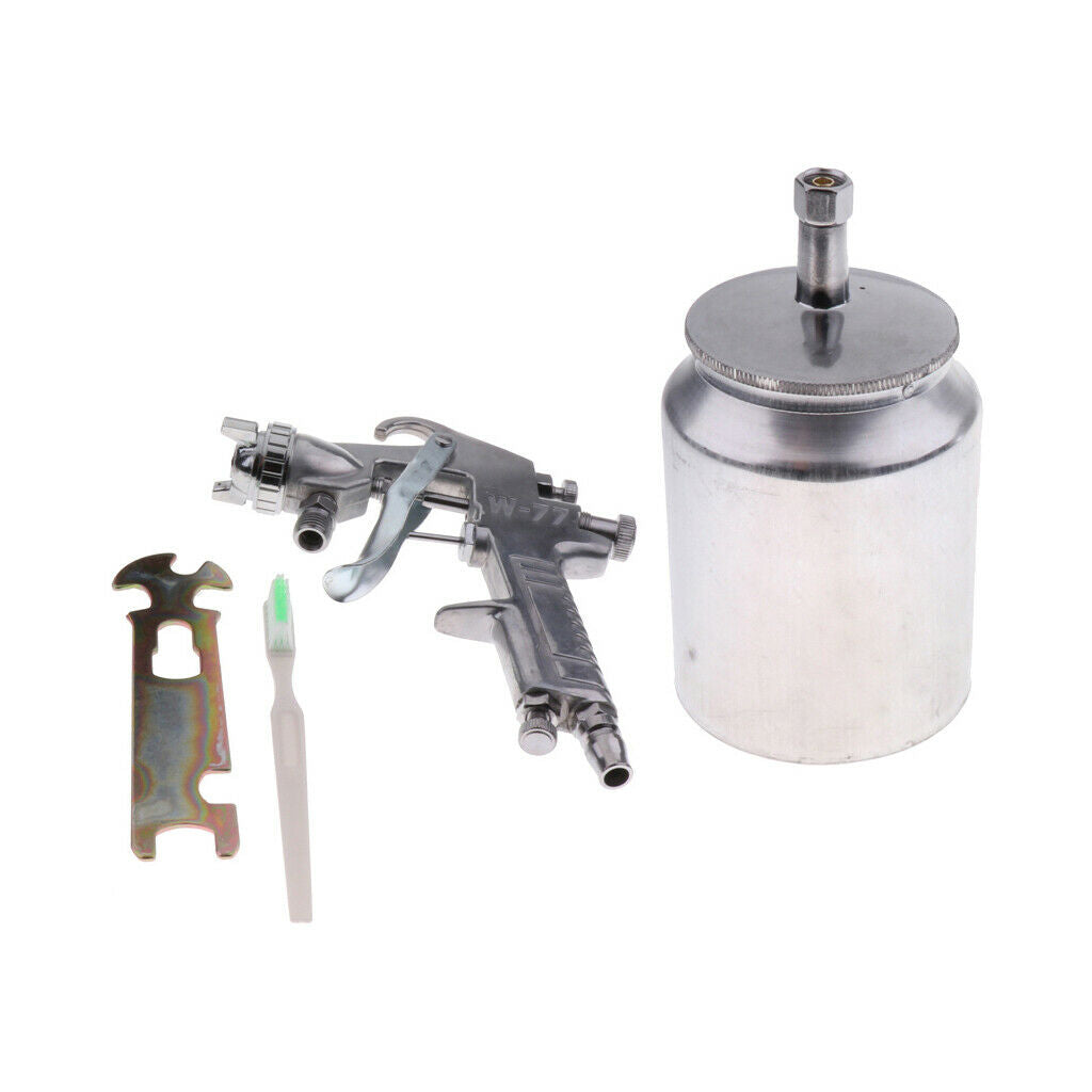 1000ml Pot Spray Paint Gun Air Regulator Nozzle 2mm for Car Wall Machine