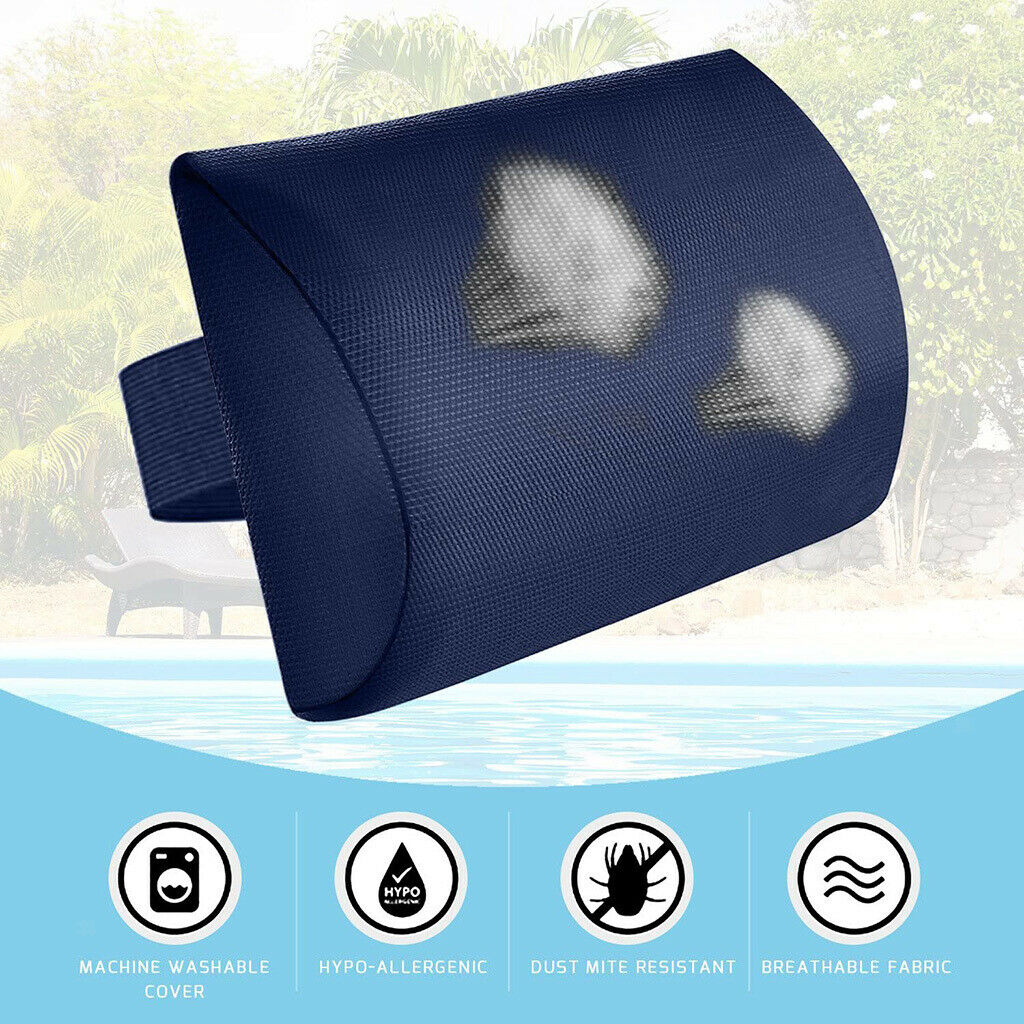 Set of 2 Padded Head Cushion Pillow for Outdoor Folding Recliner Adjustable