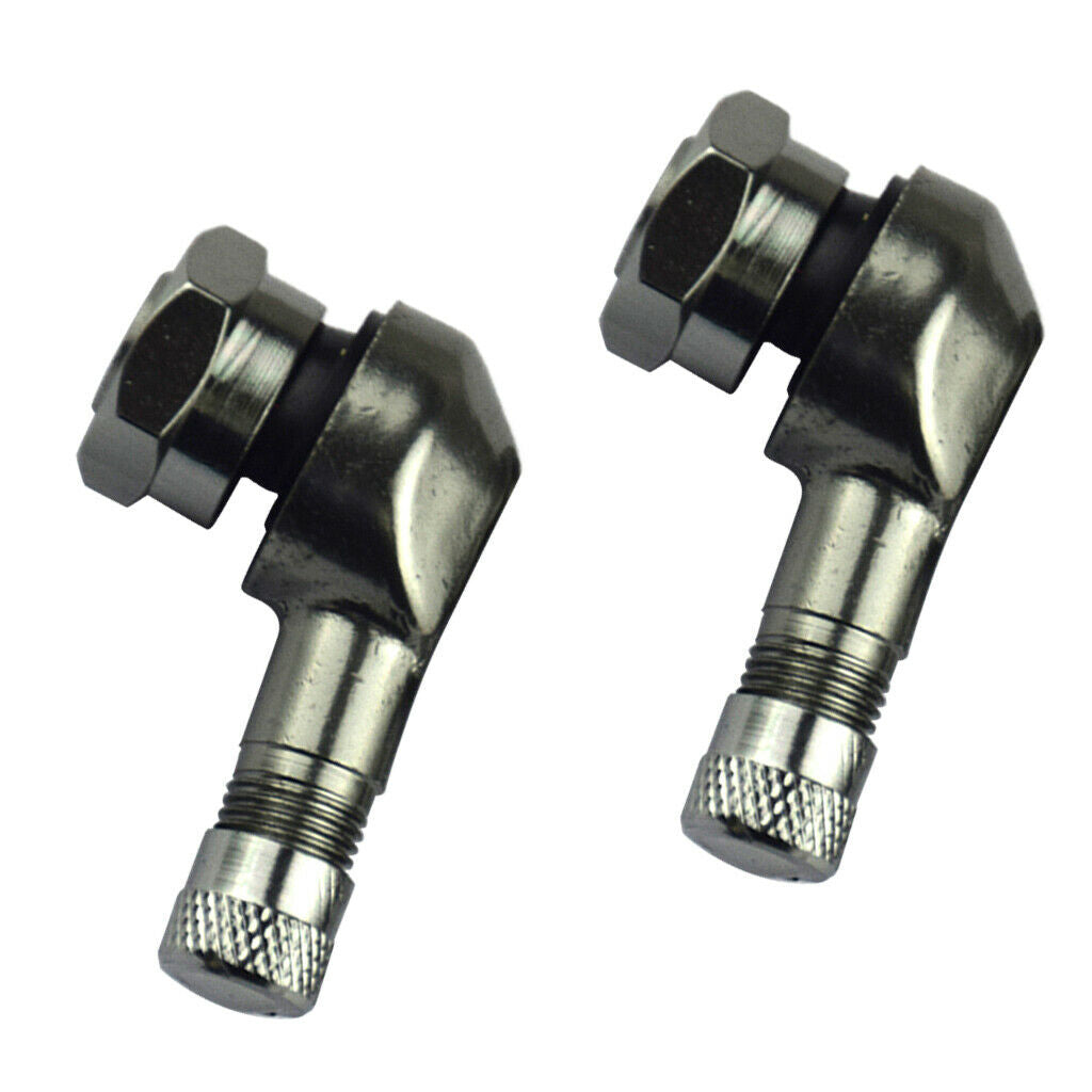 Motorcycle CNC Aluminum 11.3mm Tire Wheel Stem Valve 90 Degree Angled 4 in 2