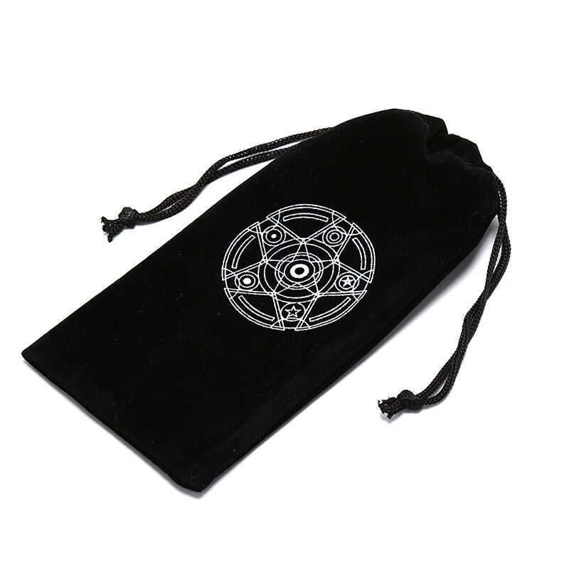 velvet tarot card storage bag six-pointed star pattern board game card ba.l8