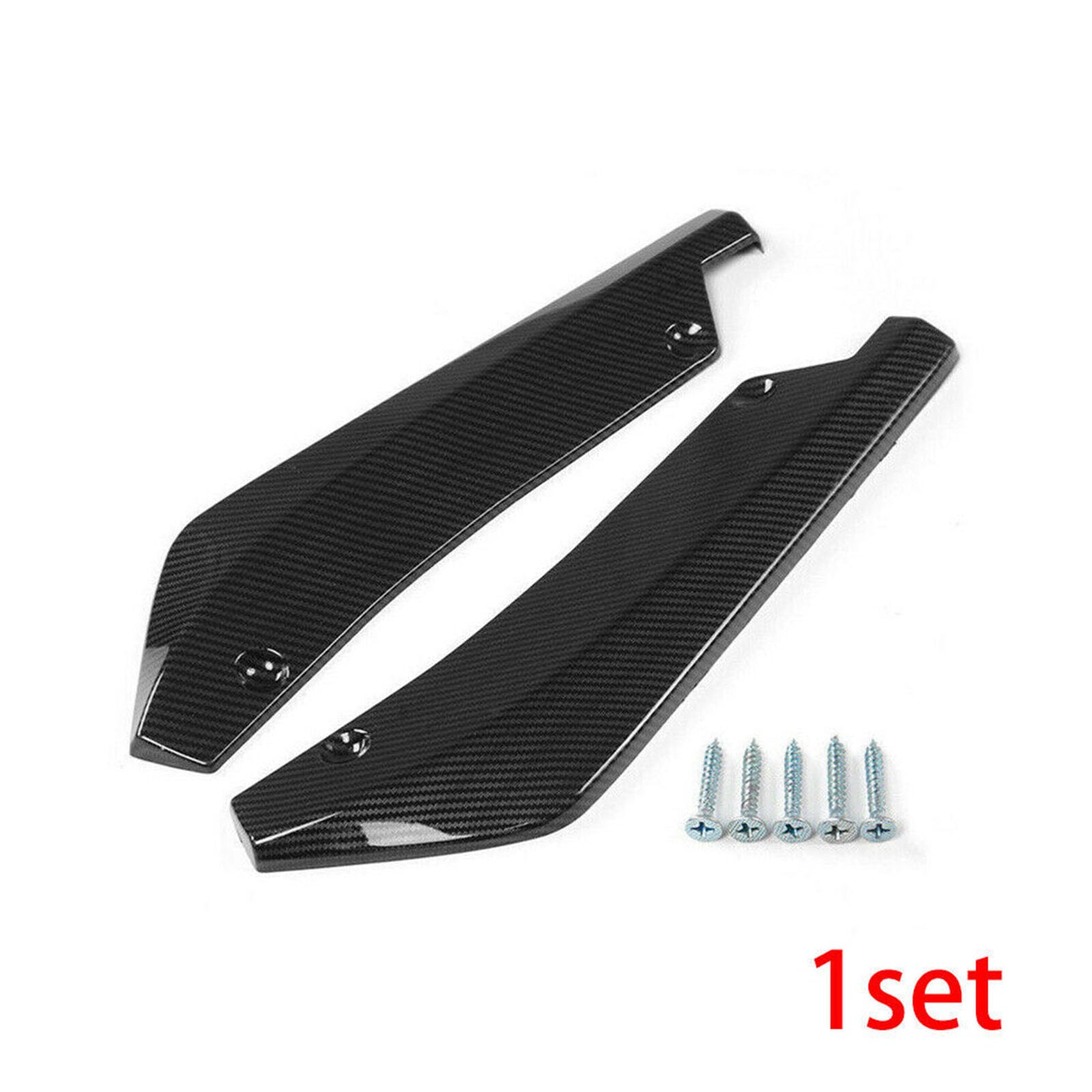 Carbon Fiber 2PCS Rear Bumper Lip Diffuser Splitter Canard Protector Accessories