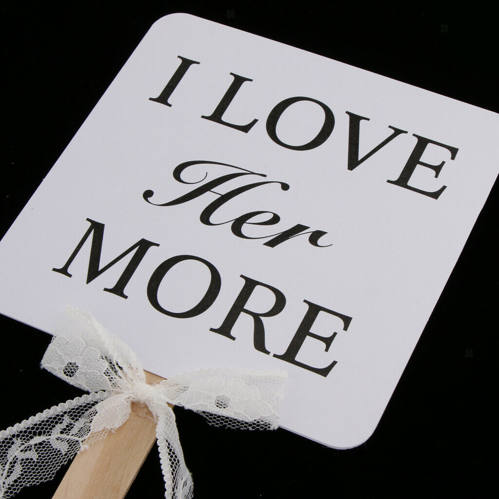 Wedding Sign I Love Him and I Love Her More Photo Booth Prop Wedding Decor