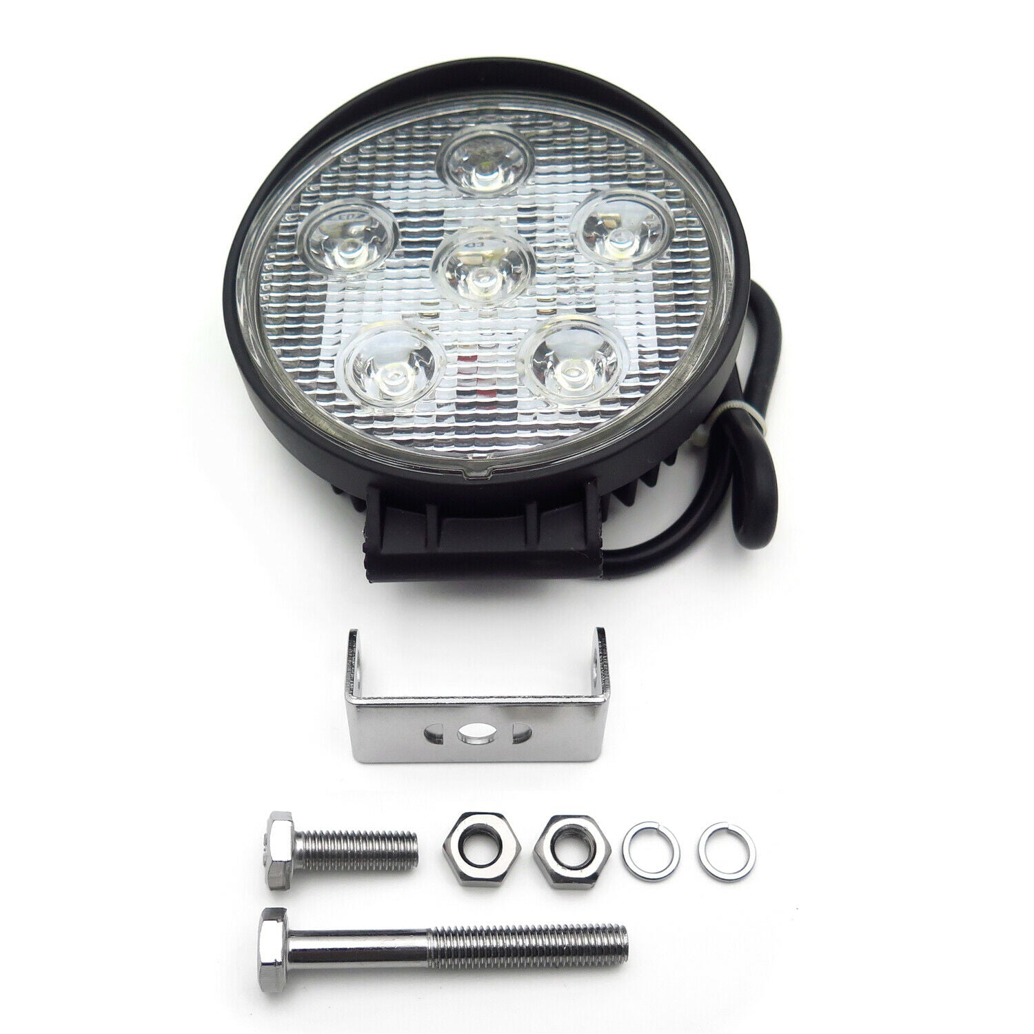 Round 18W Spot BEAM LED Off Road Work 6 LED Light 12V 24V for Universal SUV Car