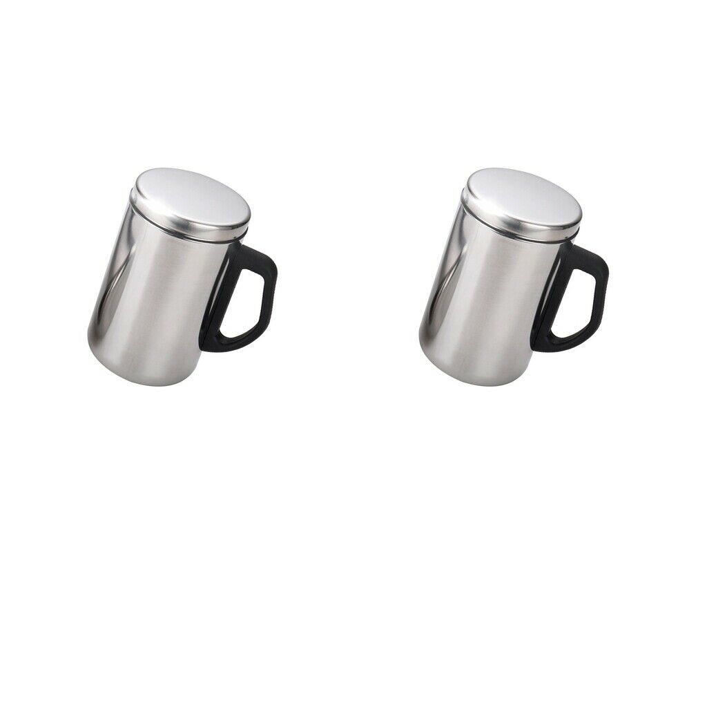 2Pcs Stainless Steel Outdoor Heated Hot Water Kettle Cup Tool