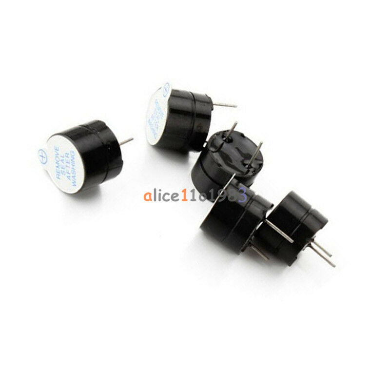 50Pcs 5v Active Buzzer Magnetic Long Continous Beep Tone Alarm Ringer 12mm