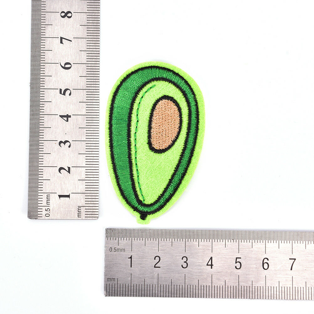 10 pcs avocado patches badge for clothing iron embroidered patch applique .l8