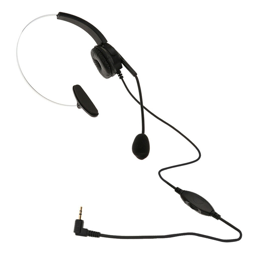 Ear Noise Canceling Call Center Office Headset with 2.5mm Adapter Cable