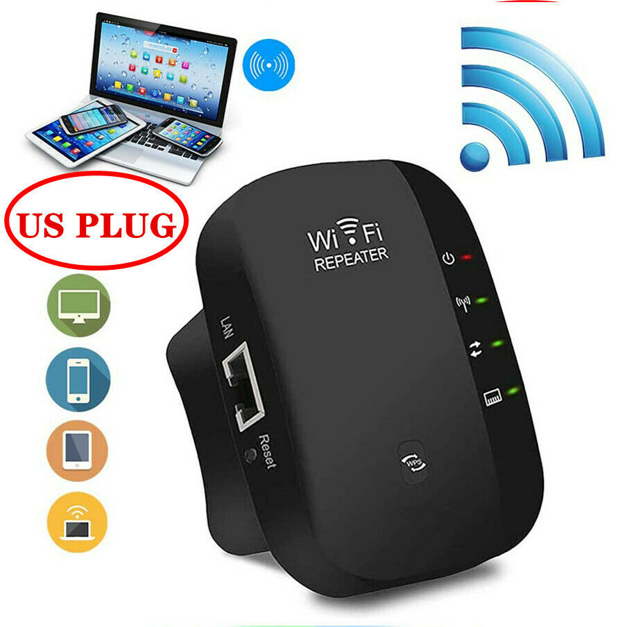 300Mbps WiFi Repeater Wireless AP Router Extender Signal Booster Range US PLUG