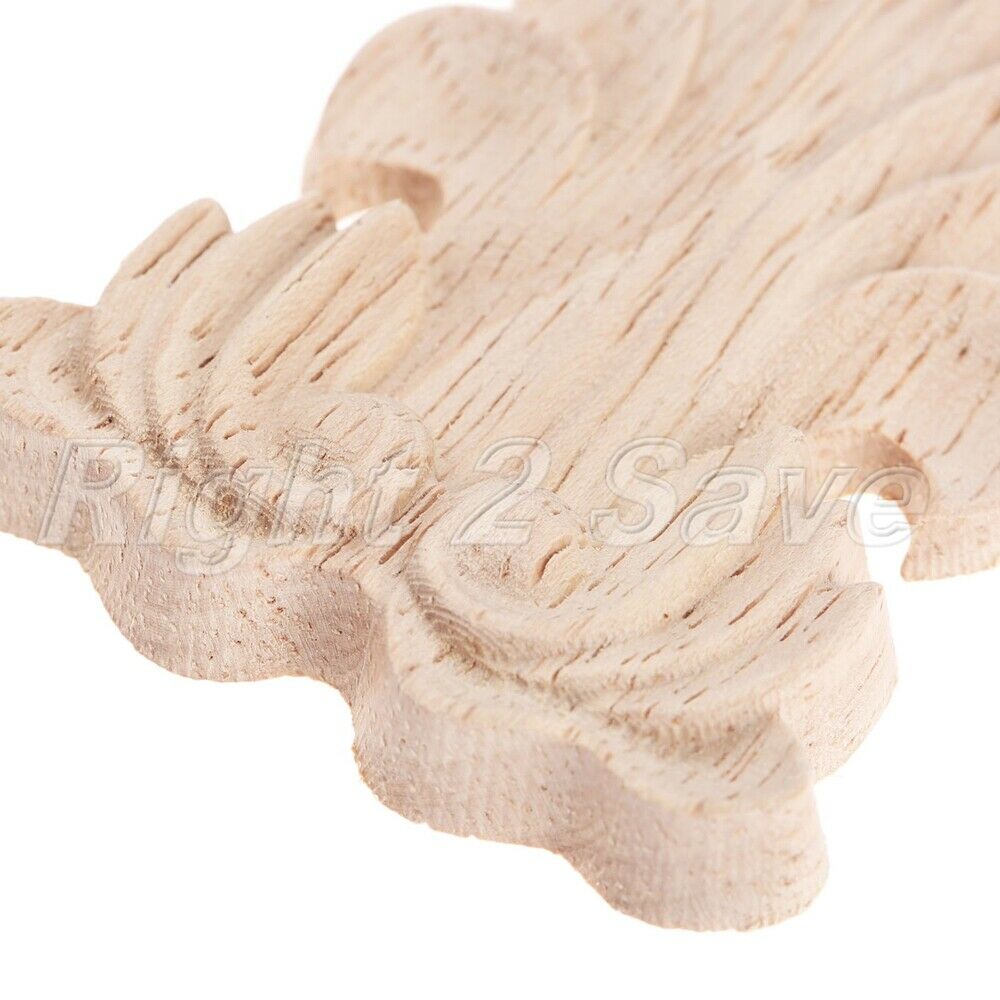 Woodcarving Corner Onlay Applique Unpainted Cabinet Furniture Decoration 1pc New