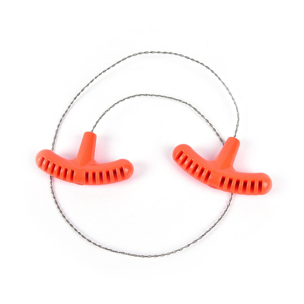 1x stainless steel wire saw outdoor camping emergency survival gear tools .l8