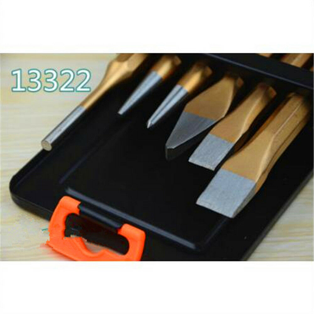 6 PCS Set Flat Chisel Bore Bit Center Chisel Conical Chisel Cylindrical Chisel