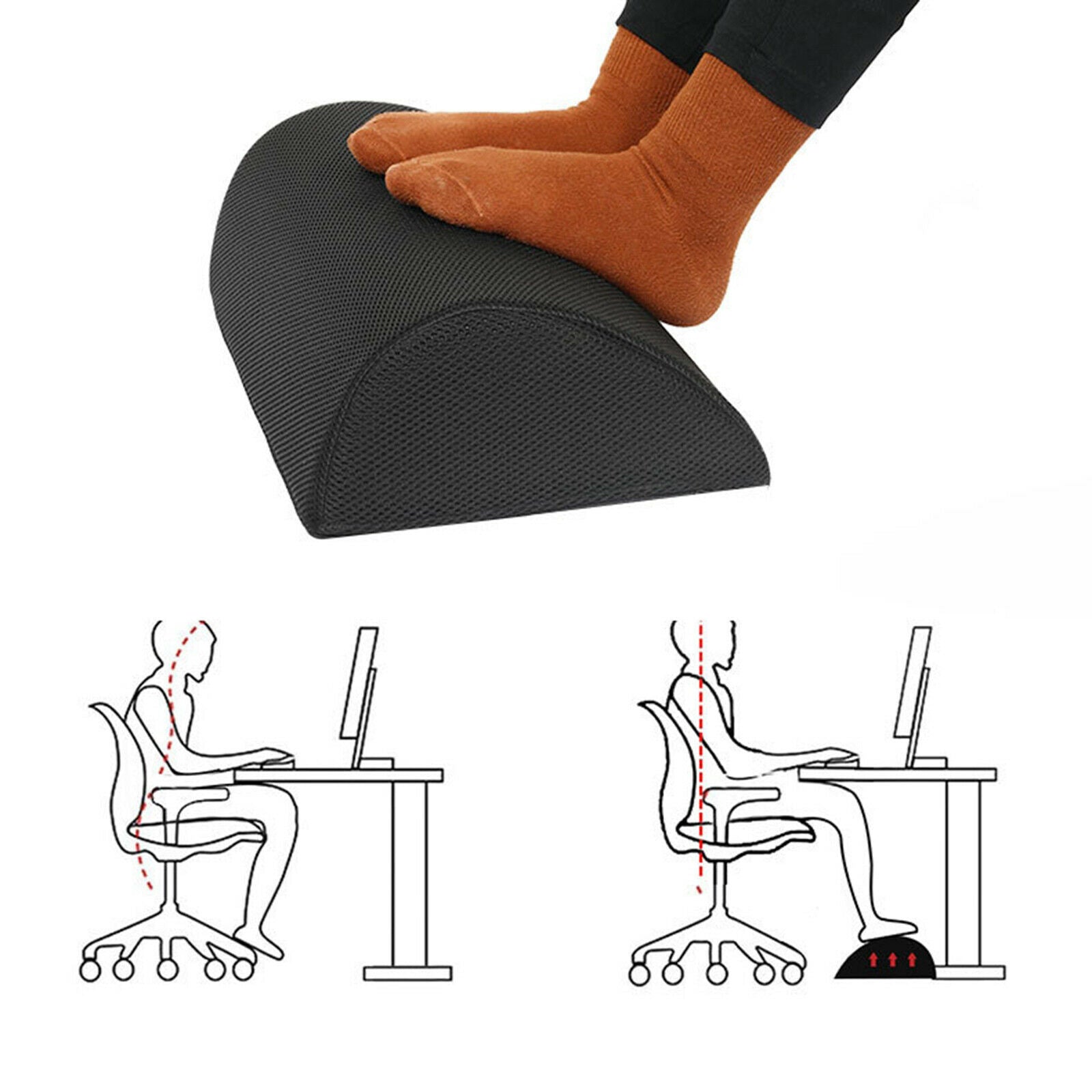 Foot Rest Pillow Office Car Footrest Cushion Pad Back Support Stool Bolster