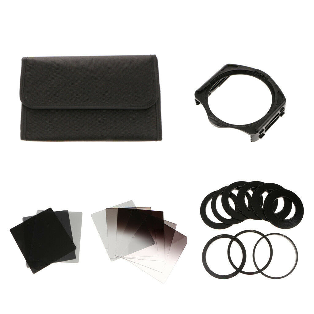 Complete ND 2 4 8 16 filter kit for Cokin P + holder + 9 x adapters 52mm