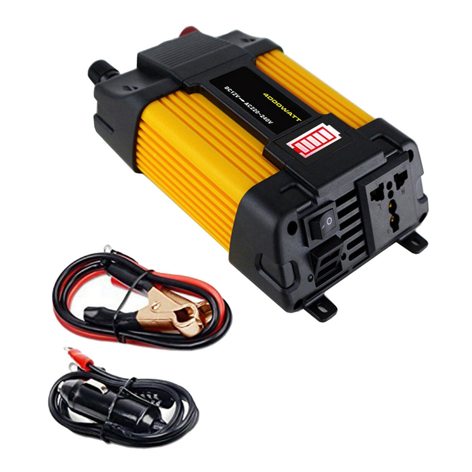 Inverter and 2 Battery Clip Charger for Outdoor Power Supply 220V 300W 4000W