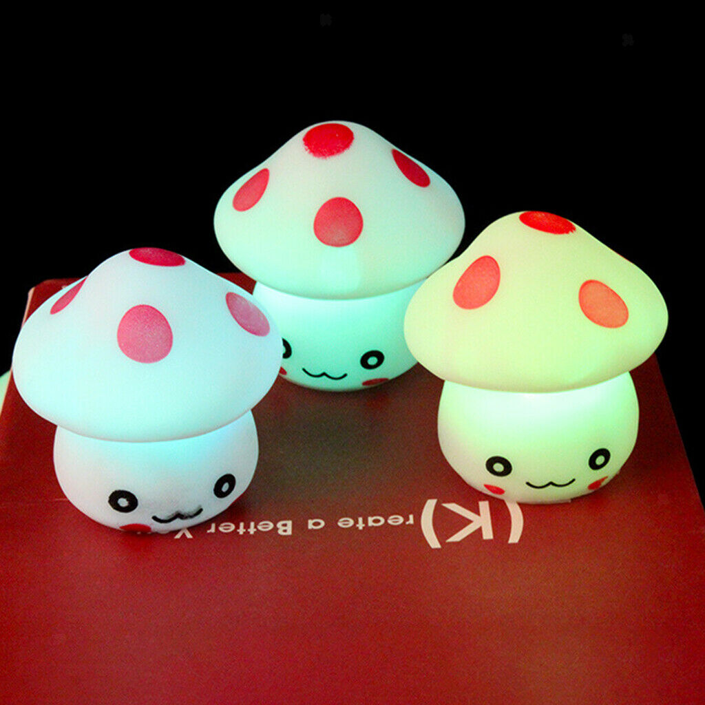 Night Light, 7-Color Changing, Desk Lamp with Button Battery, Best for Children