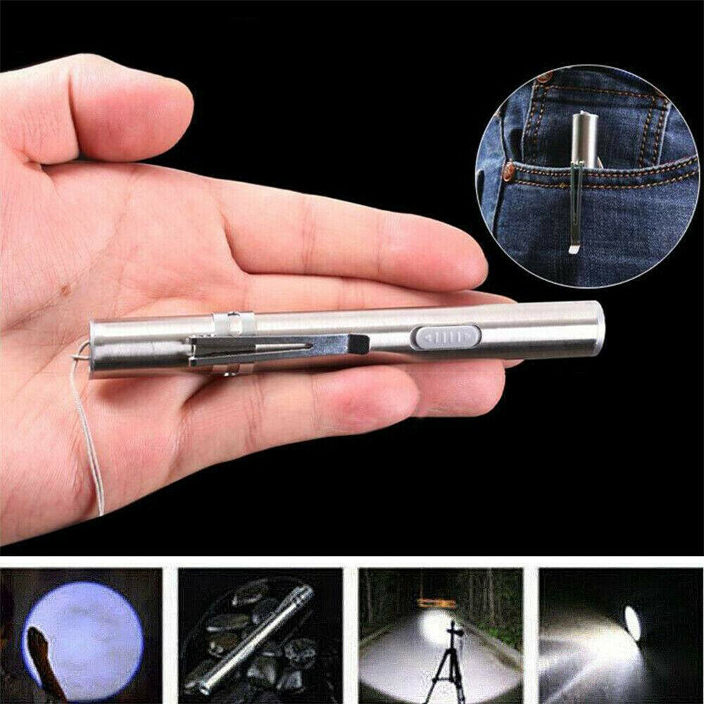 Mini Pocket Flashlight LED Lamp Torch Pen Size Q5  USB Rechargeable 500lm