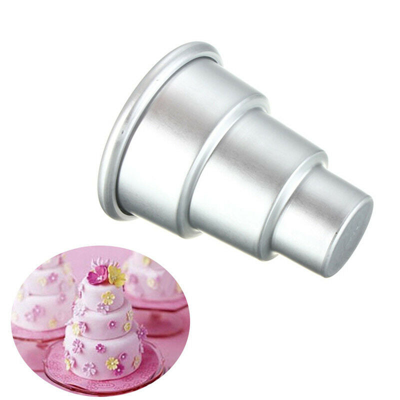 DIY Mini 3-Tier Cupcake Pudding Chocolate Cake Mold Baking Pan Mould Part.l8