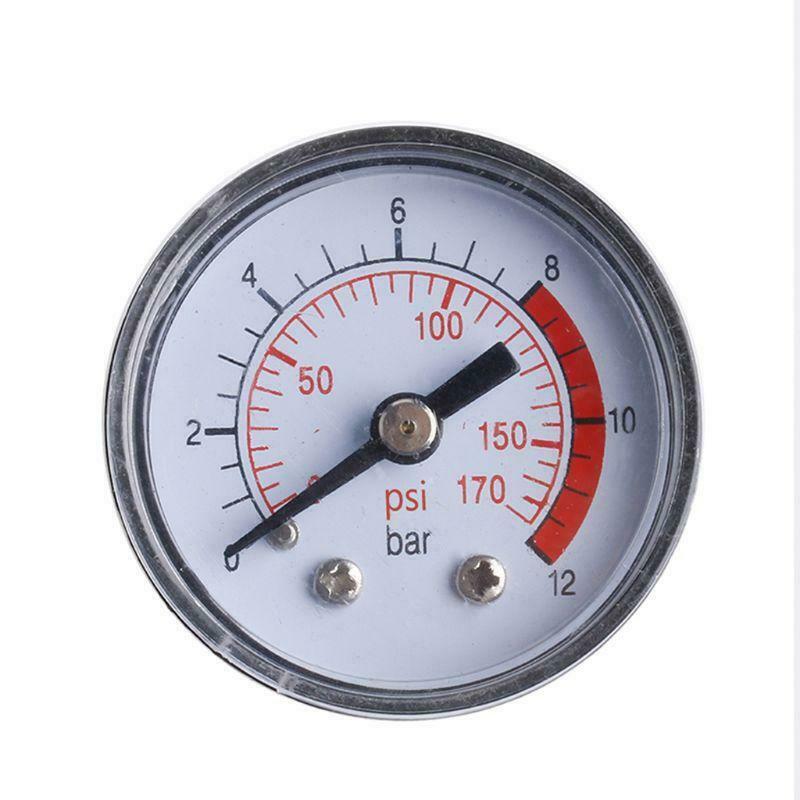 Air Compressor Pneumatic Hydraulic Fluid Pressure Gauge 0-12Bar / 0-170PSI