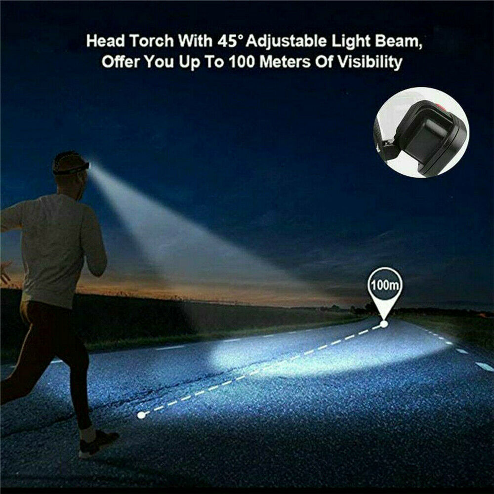 80000LM COB LED Headlamp Headlight Torch USB Rechargeable Flashlight Work-Lights