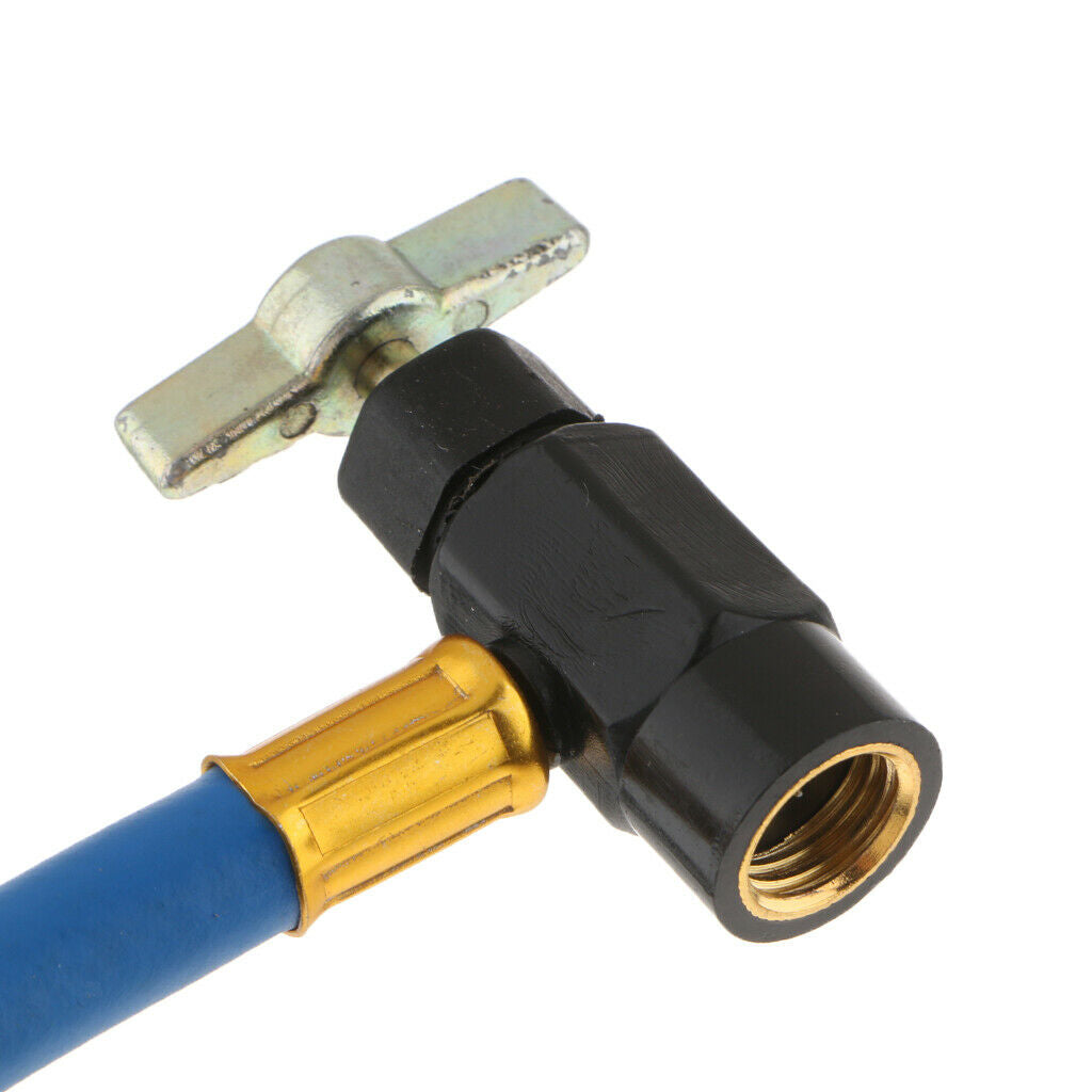 R134A Air Conditioning Recharge Measuring Hose Gauge Valve Refrigerant Pipe