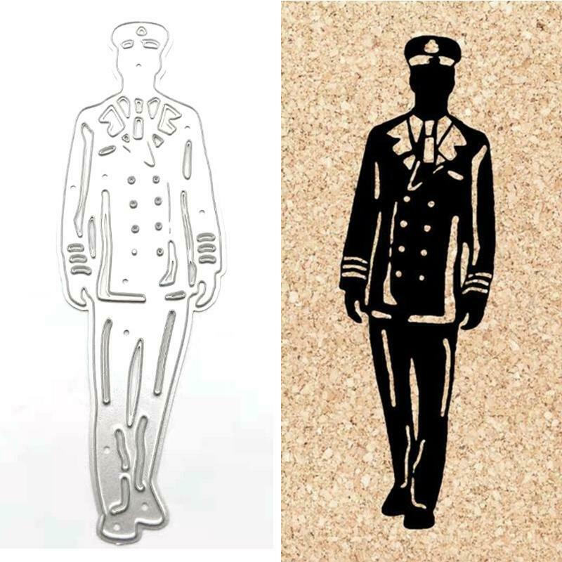 Policemen Metal Cutting Dies Stencil DIY Scrapbooking Album Paper Card Template