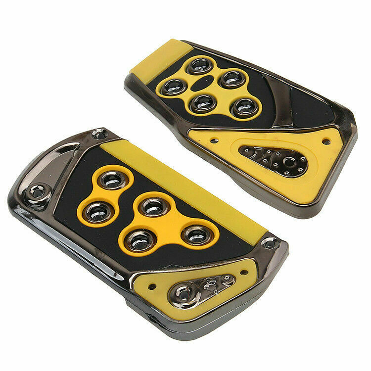 Yellow Universal Automatic Car Foot Pedal Pad Accelerator & Brake Non-slip Cover