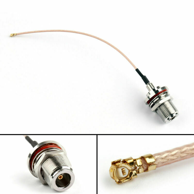 4Pcs RG178 Pigtail Cable N Female Bulkhead O-Ring to U.FL/IPX Adapter 15cm BS5