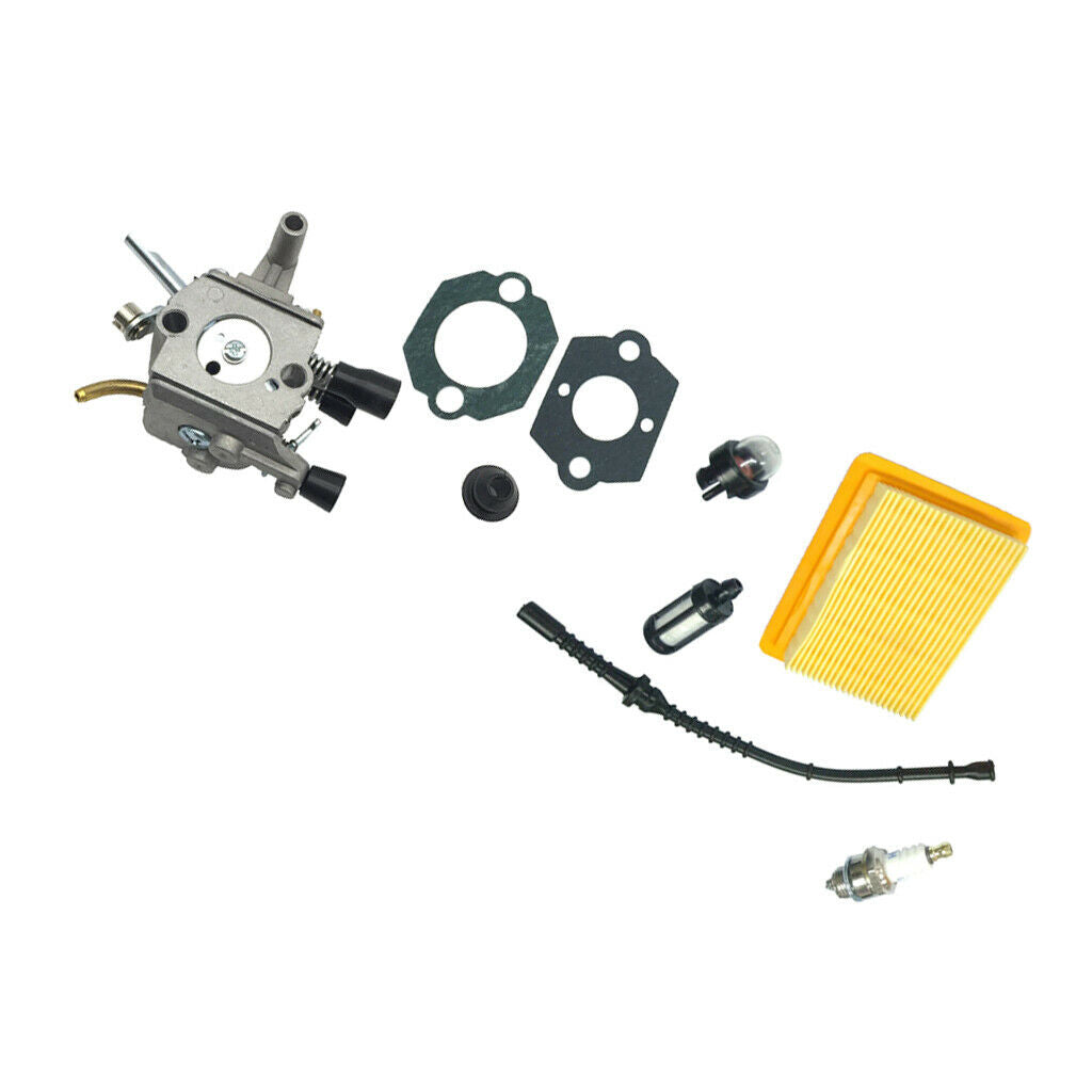 Carburetor Kit Fuel Line Primer Bulb for STIHL FS120 FS200 FS250 Chainsaw