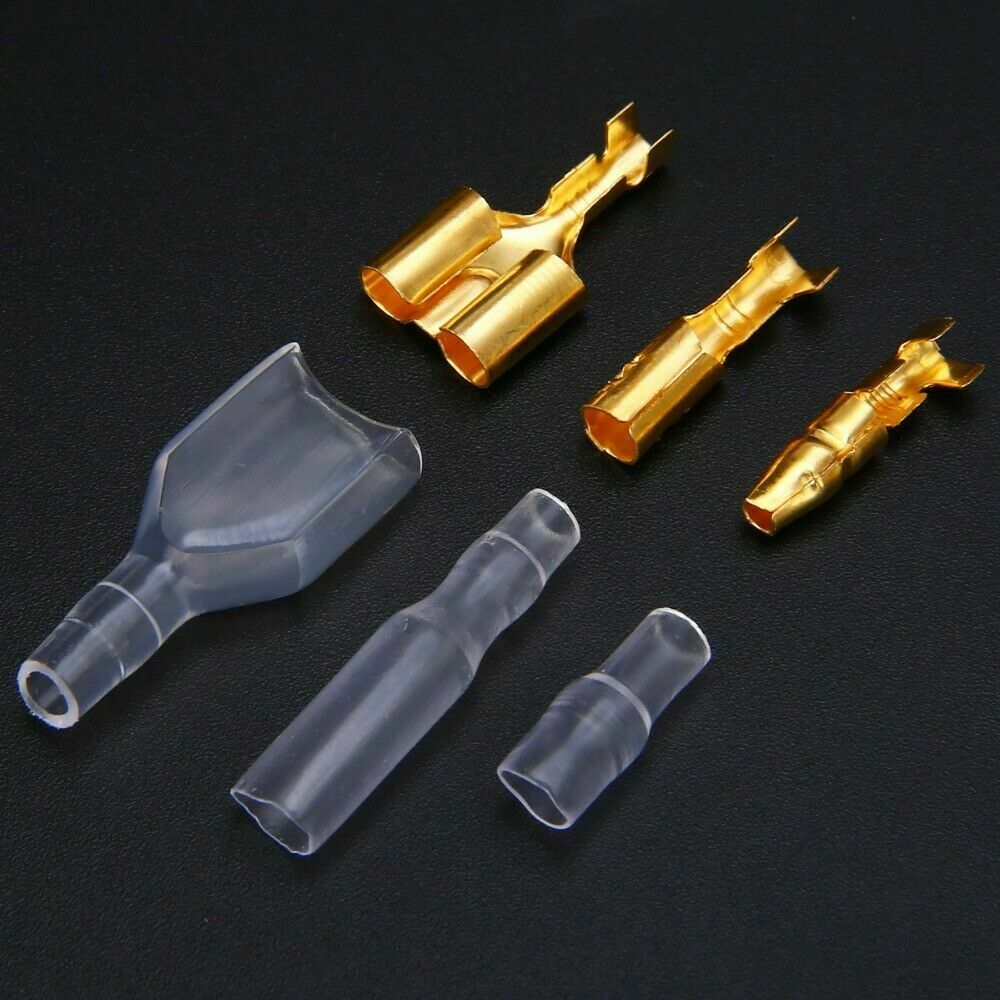 140Pcs 3.9mm Car Motorcycle Brass Bullet Male Female Terminal Wire Connectors S