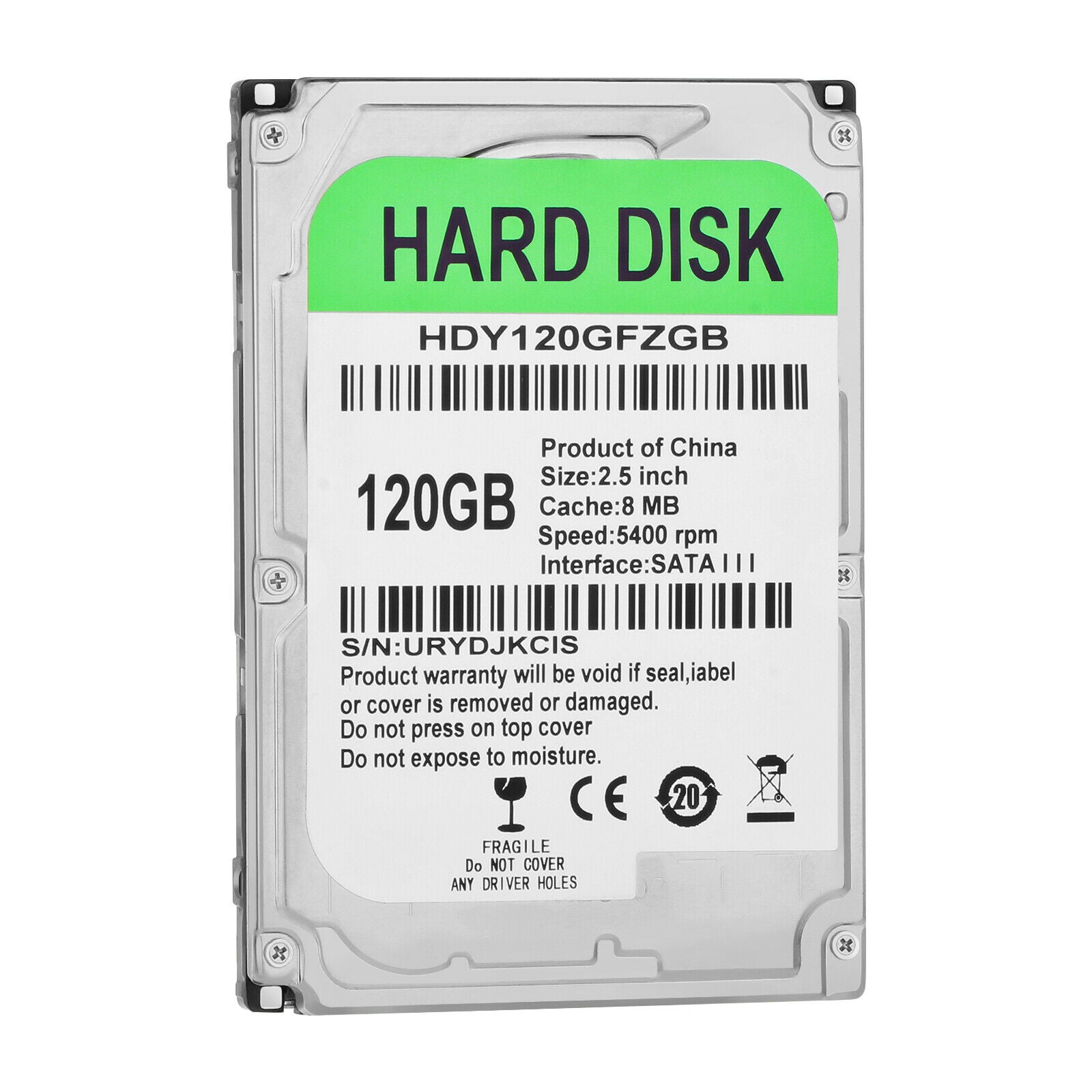 3X 2.5 Inch Hard Disk HDRD DISK SATA 8MB Cache 5400RPM HDD for Desktop PC 120GB