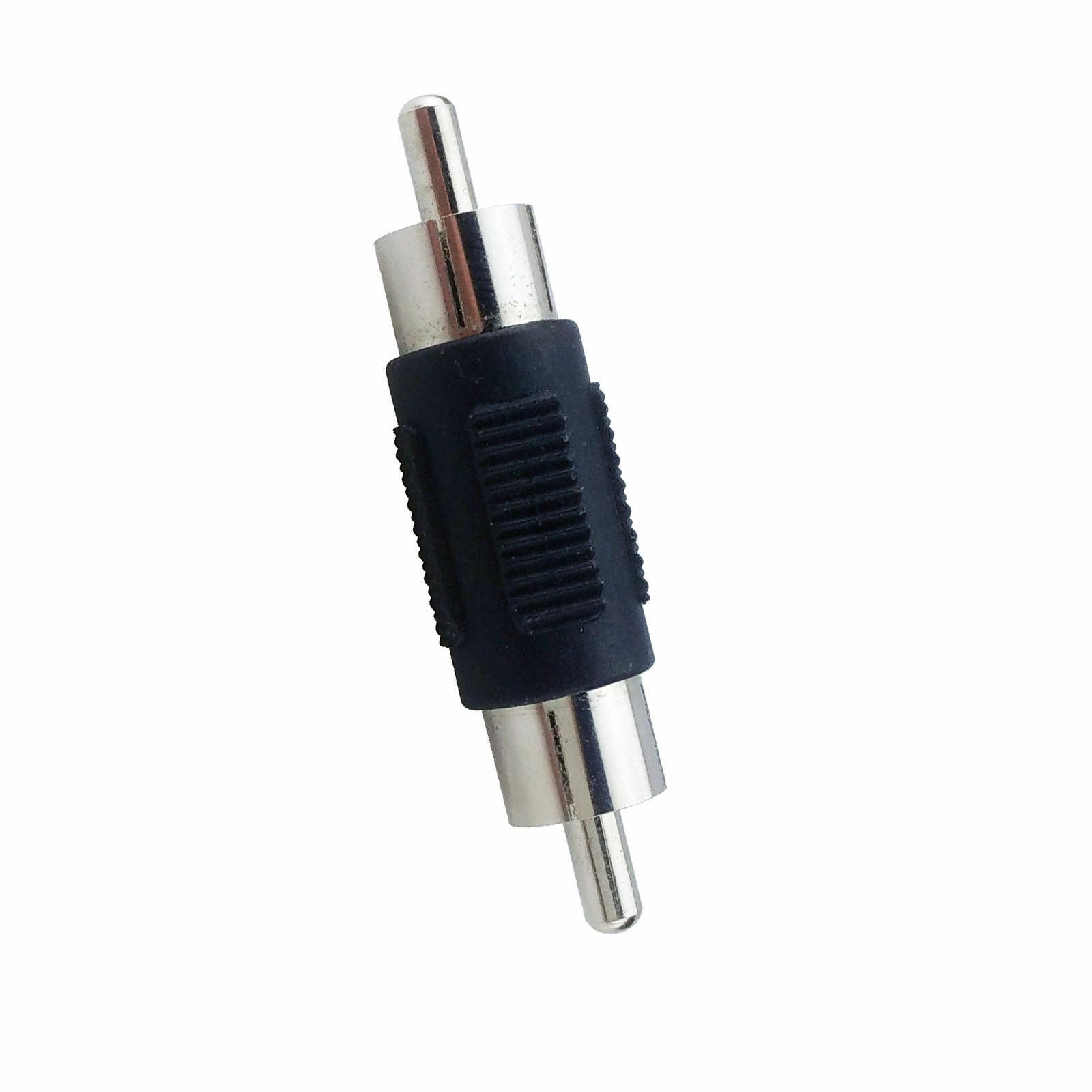 2Pcs Single RCA Phono AV Coupler MALE to MALE Audio Video Gender Changer Adaptor