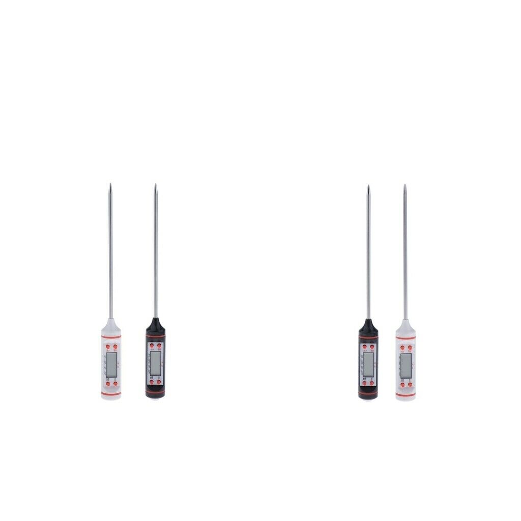Set of 4 Food Thermometer Grilling Temperature Sensor for Cooking Food