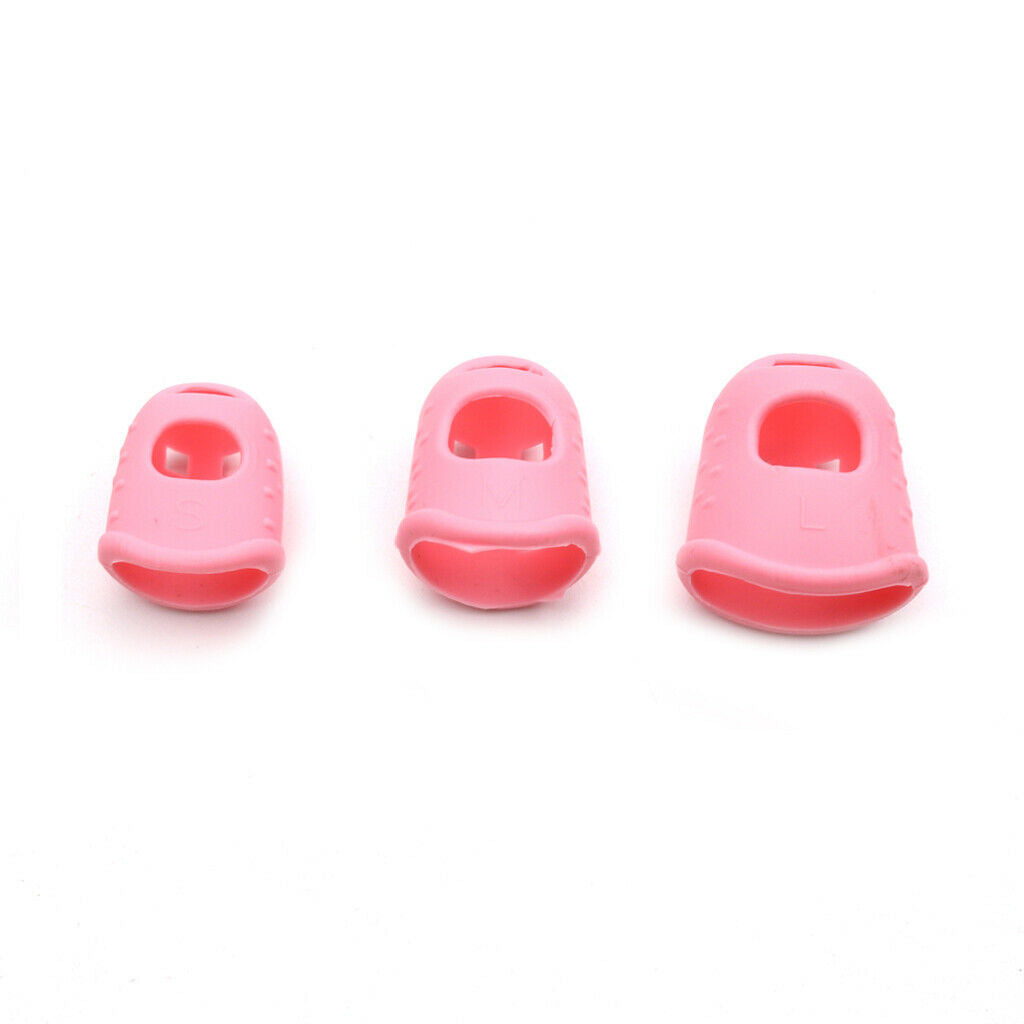 5x Silicone Thumb Picks Finger Protector Finger Guards Plectrum for Guitar