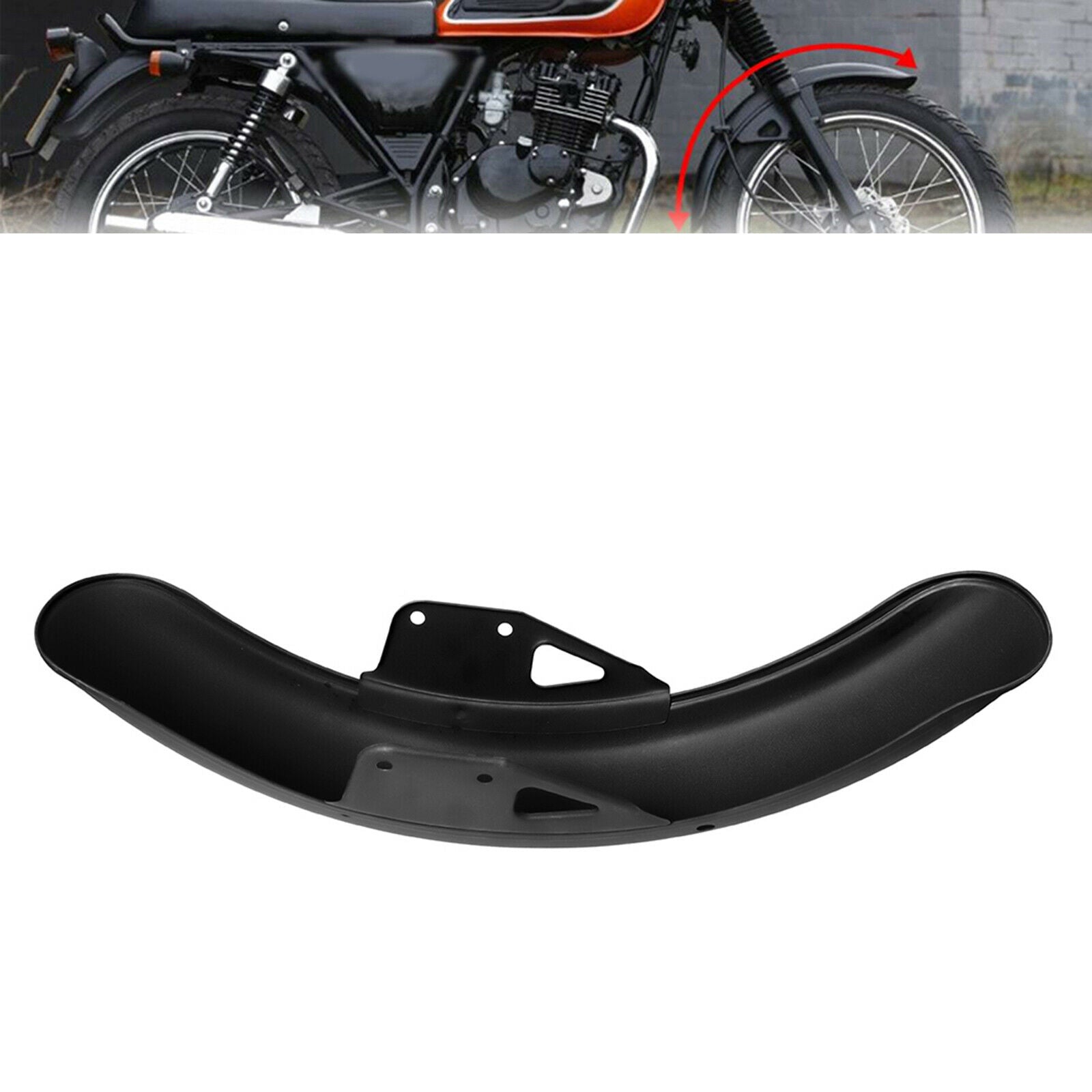 Motorcycle Front Fender Mud Flap Sand Guard Cover for Suzuki GN125 Black
