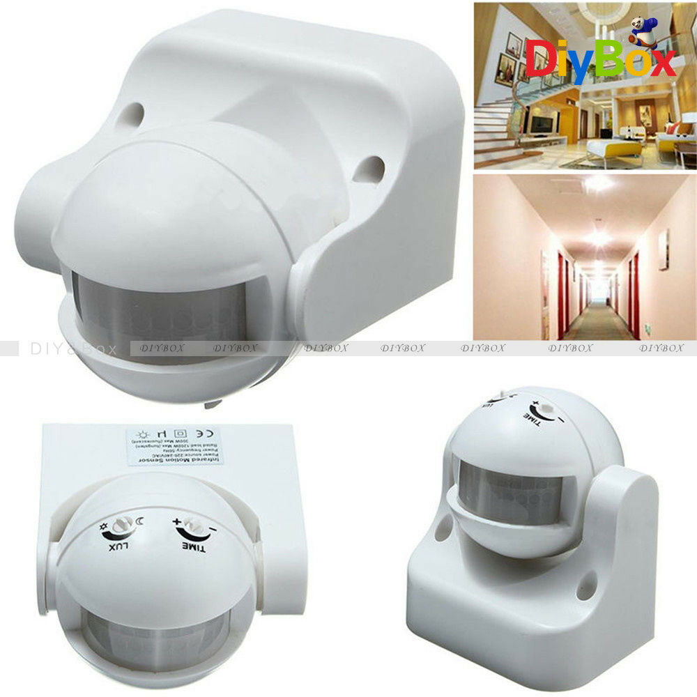 White Outdoor 180° Degree Security PIR Motion Movement Sensor Detector Switch