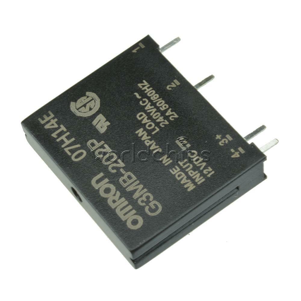 5PCS  G3MB-202P DC-AC PCB SSR In 12VDC Out 240V AC 2A Solid State Relay
