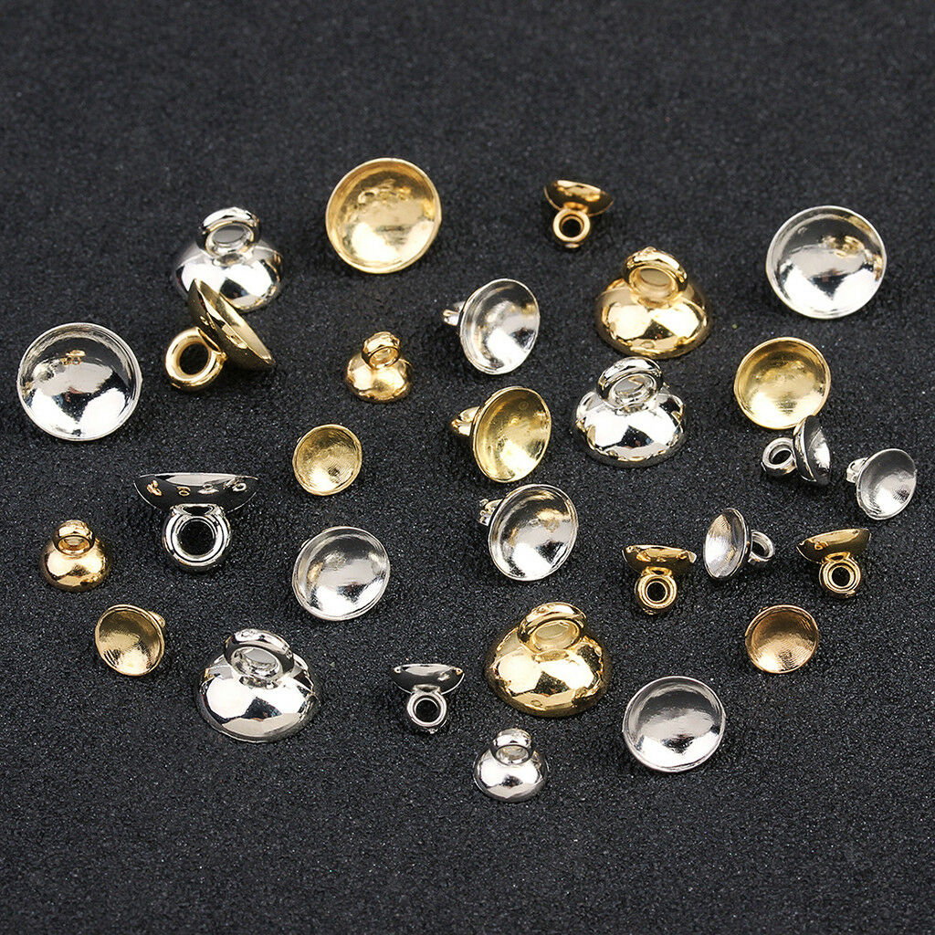 400pcs Bell Shape Ball Pendant End Caps Beads Caps Tassels Pendants Findings