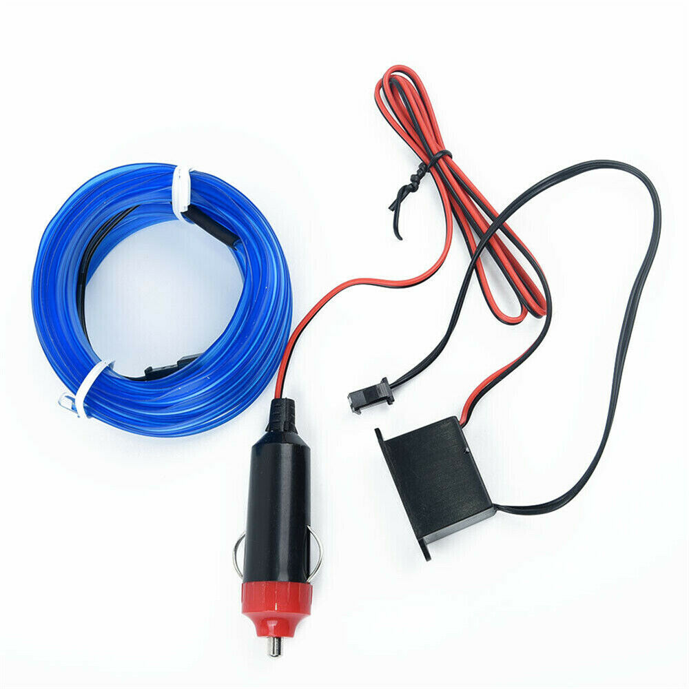 5Meters LED Car Interior Decor Blue Atmosphere Wire Strip Light Lamp Accessories