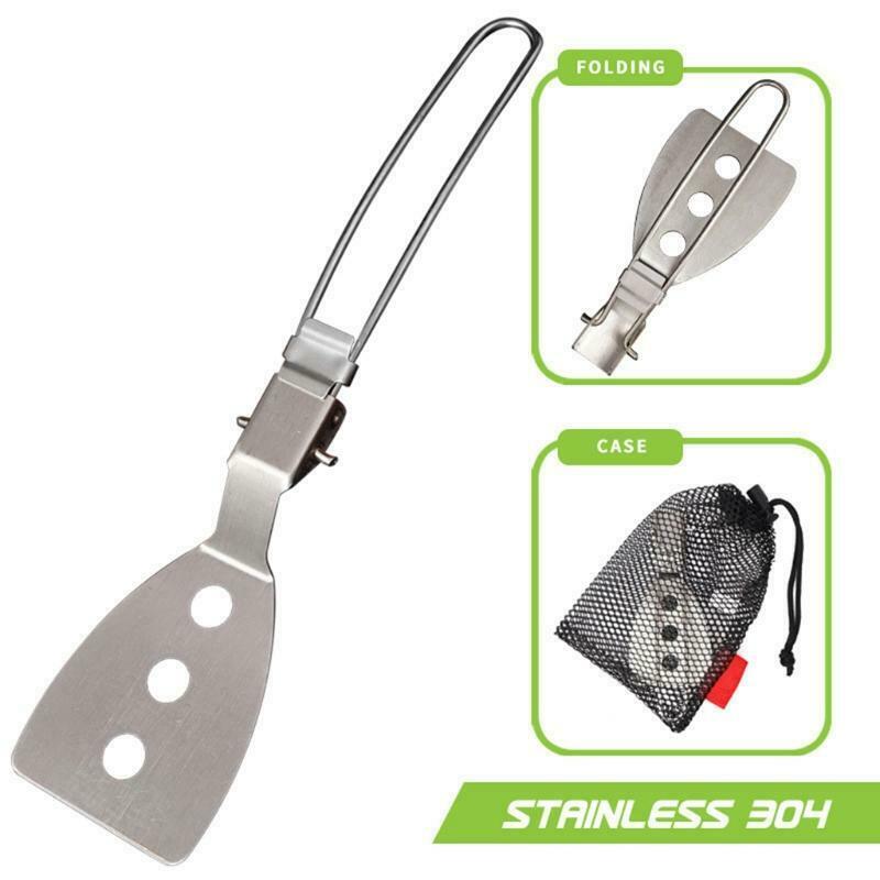 Stainless Steel Folding Spatula Food Turner Cookware Outdoor Picnic Equipment