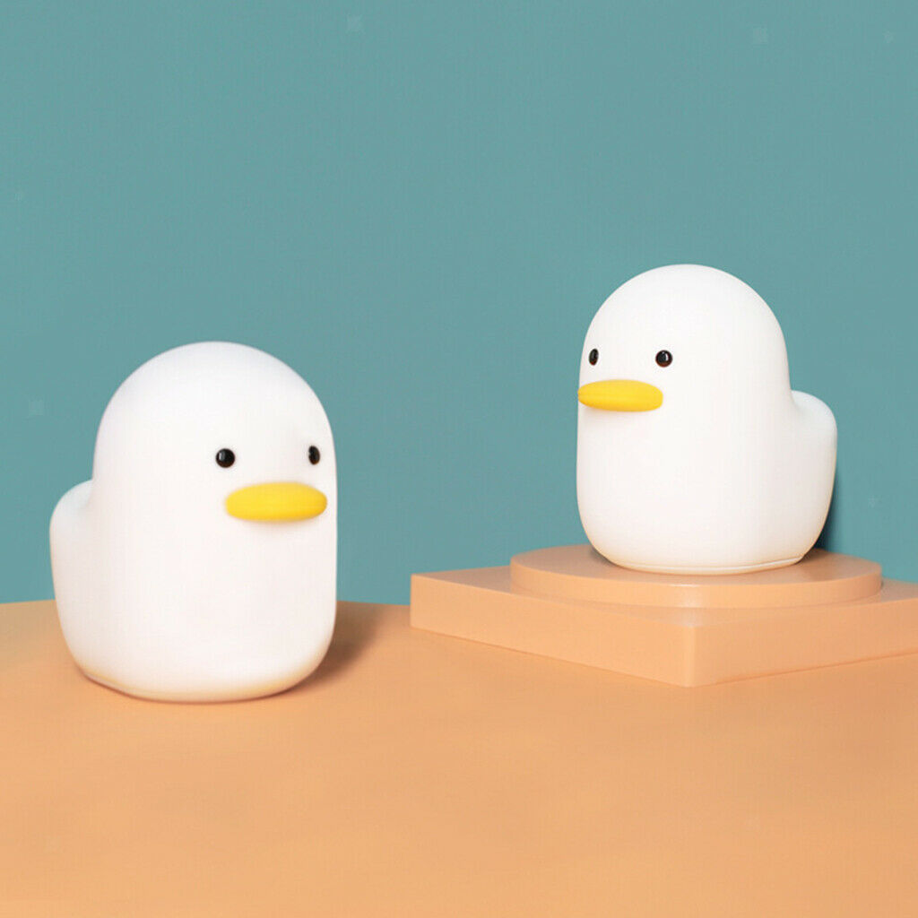 Cute Duck Night Light Children Nursery Bedside Desk Tap Lamp Kids Gift