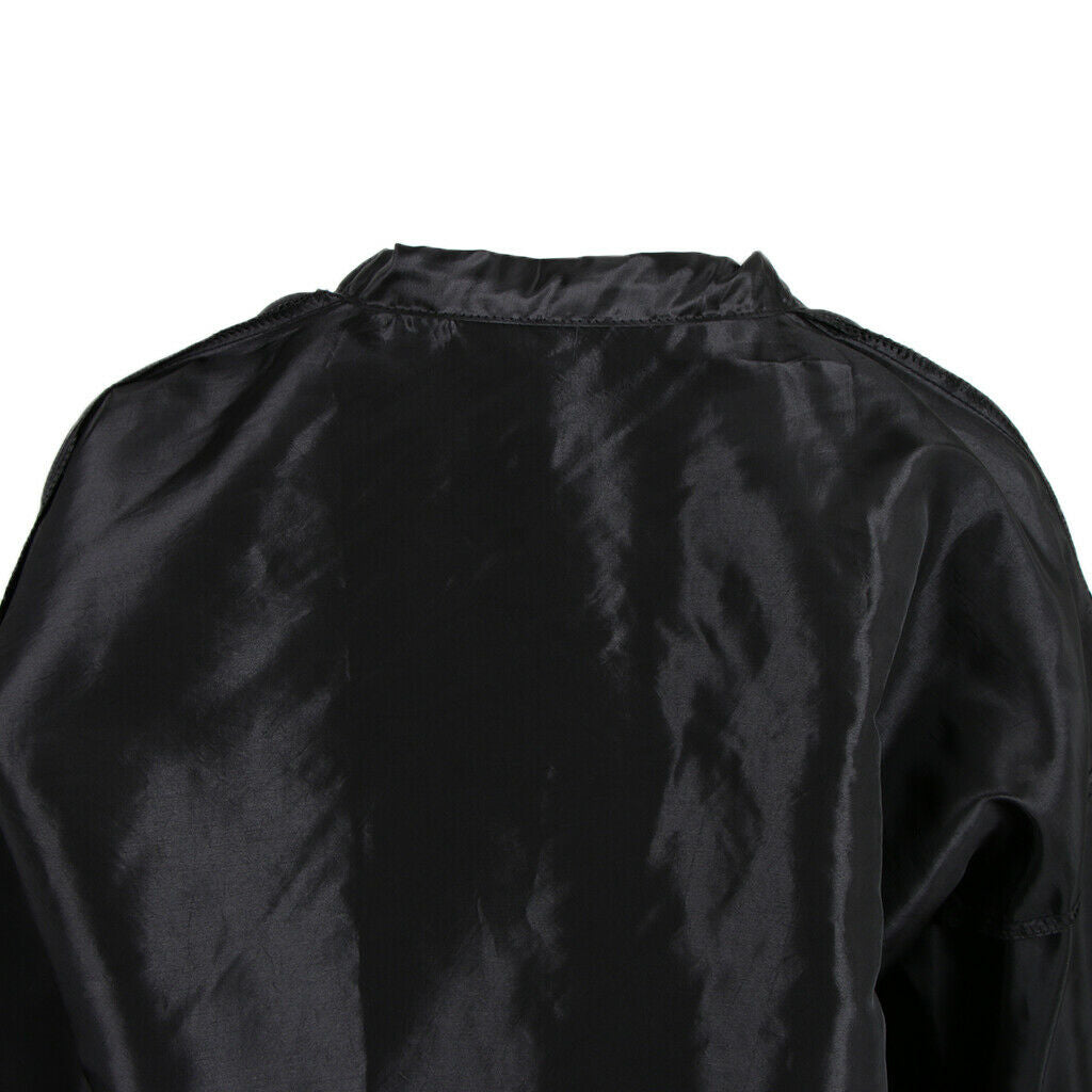 Waterproof Non Stick Hair Barber Cutting Perming Shampoo Cape Gown Black